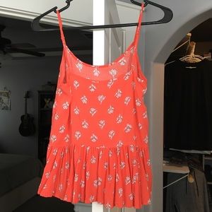 Peplum cami old navy swing patterned tank top